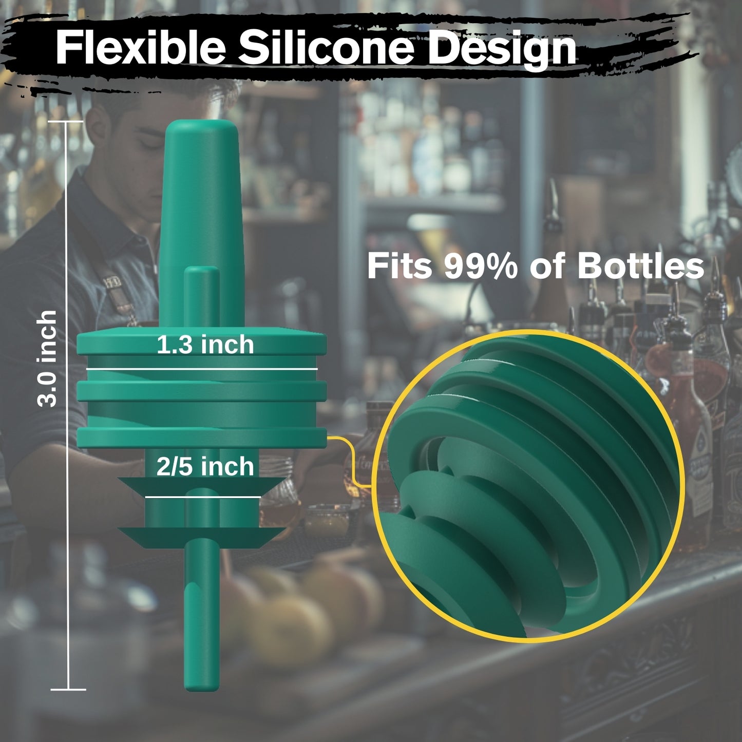 Pack Liquor Pour Spouts with Caps – Fits 99% of Bottles – Ergonomic, Leak-Proof Design - My Store