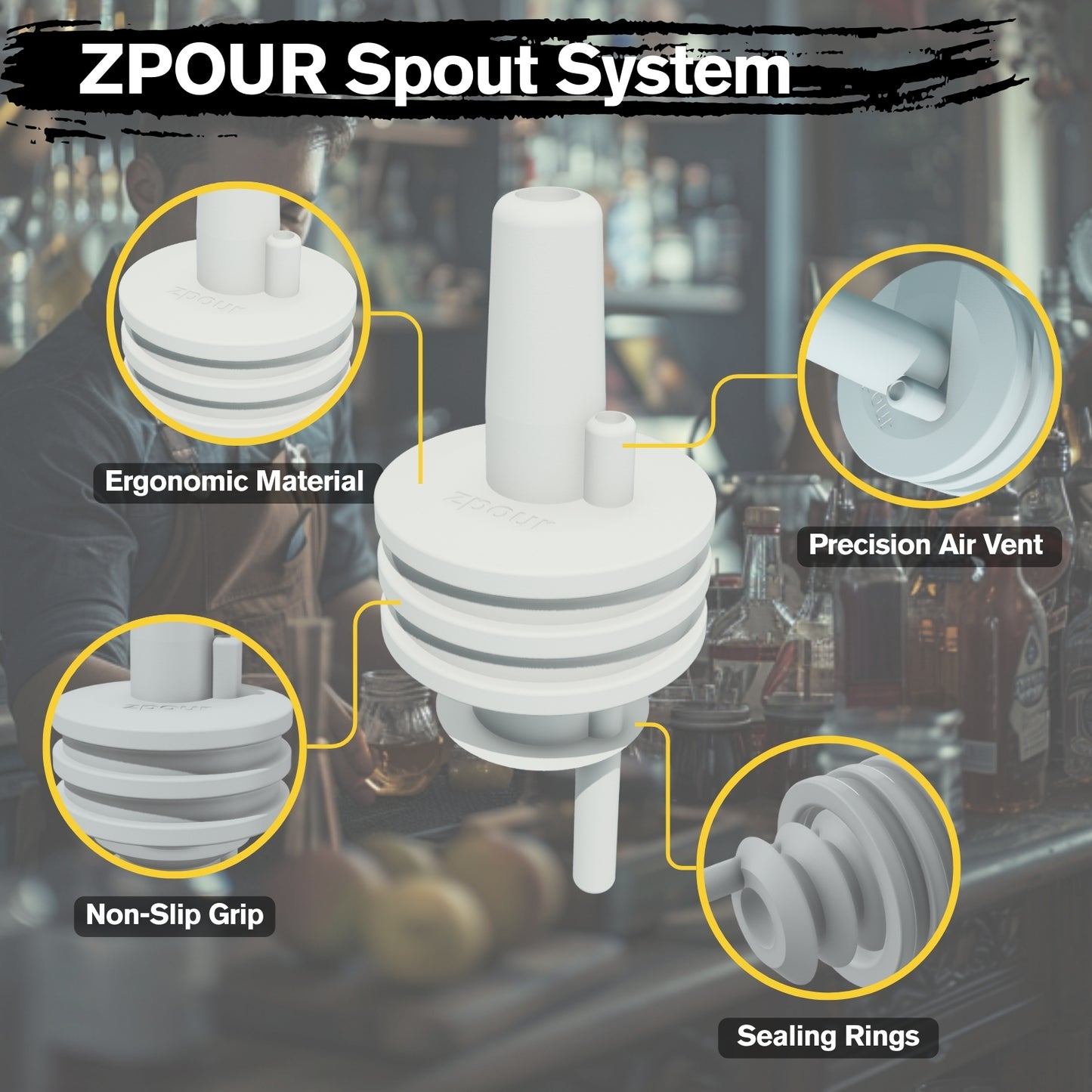 Clear Liquor Spout - My Store