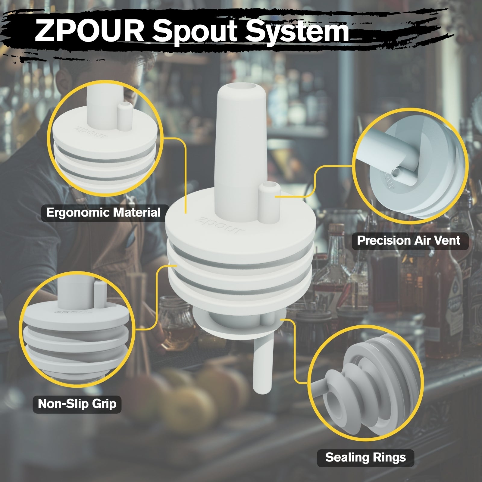 Clear Liquor Spout - My Store