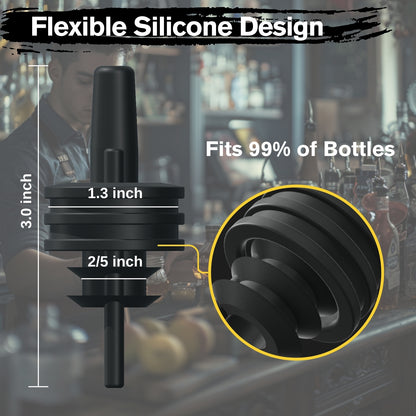 Pack Liquor Pour Spouts with Caps – Fits 99% of Bottles – Ergonomic, Leak-Proof Design - My Store
